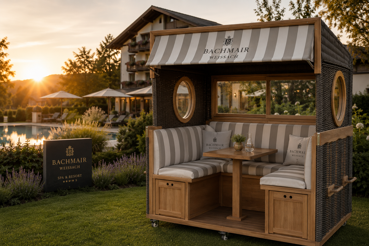 Gosch-Lounge in einem hochwertigen Außenbereich